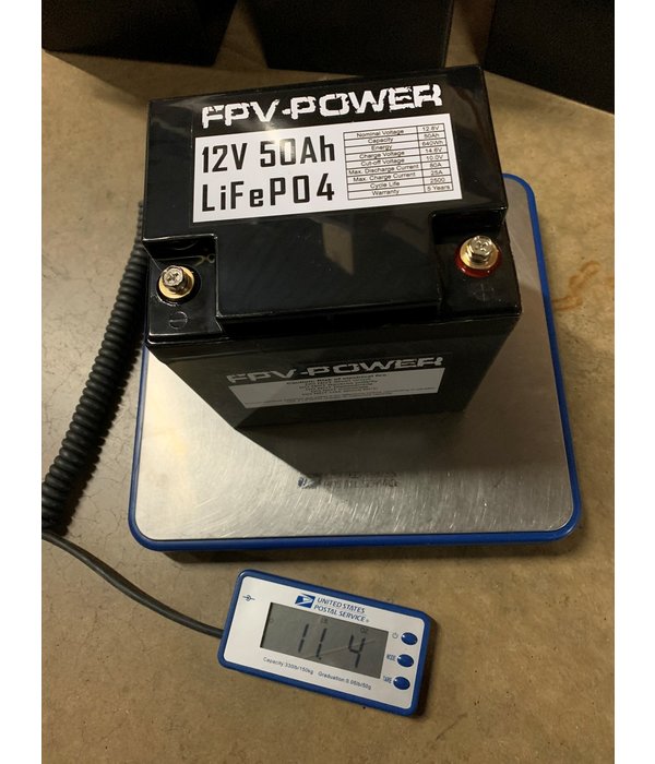 FPV-POWER 50AH 12 VOLT LIFEPO4 BATTERY