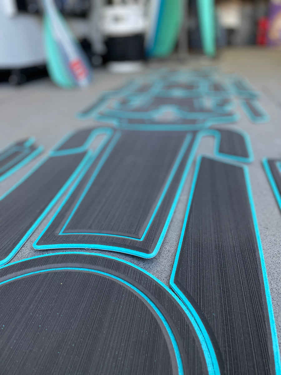 2019-2021 Hobie Outback Marine Mat: 6mm Charcoal over Turquoise- READY TO SHIP